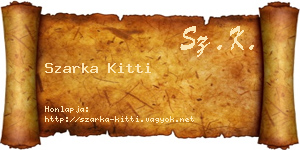 Szarka Kitti névjegykártya